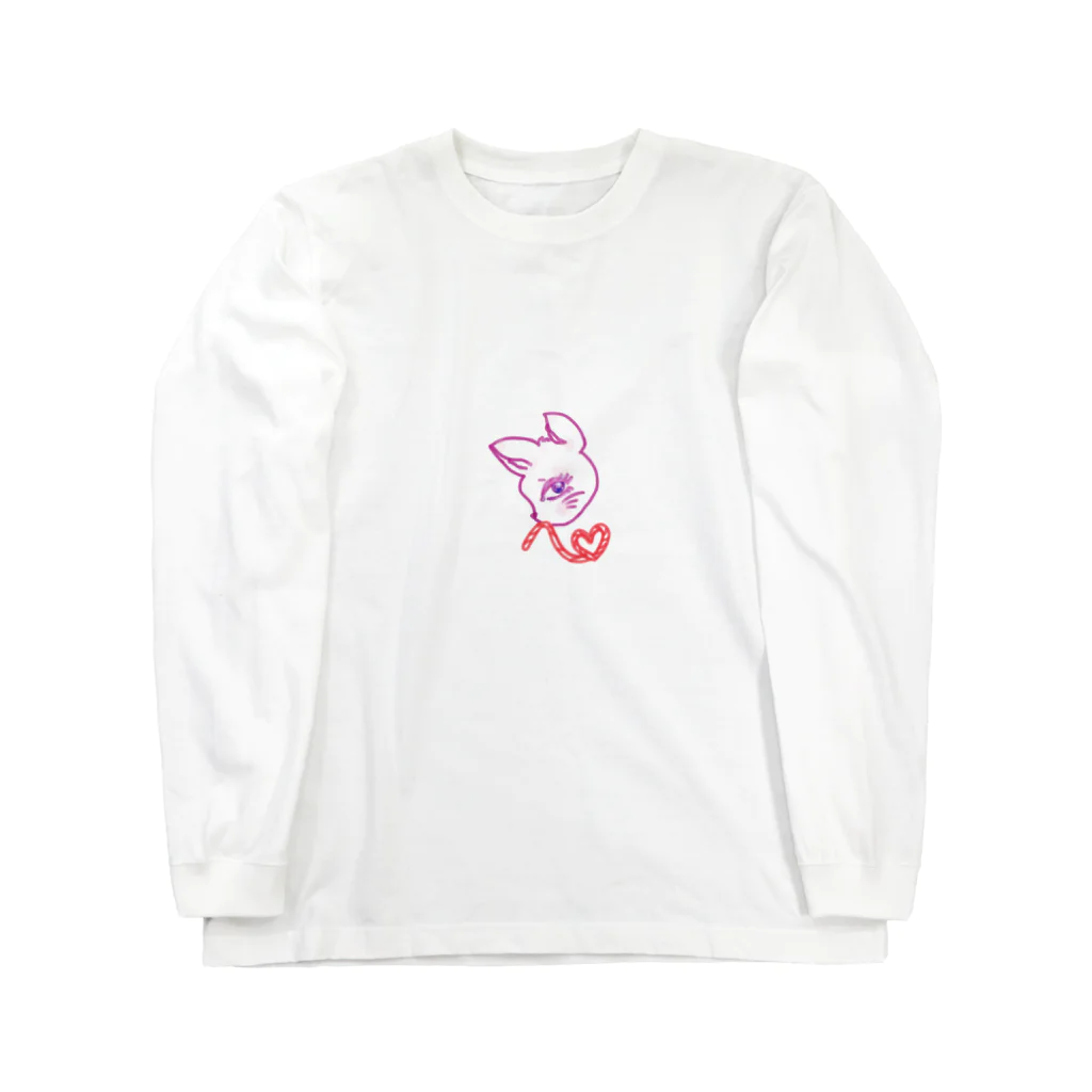 縄猫のお店の縄猫ちゃん/rope kitten (能登半島地震応援アイテム) ロングスリーブTシャツ