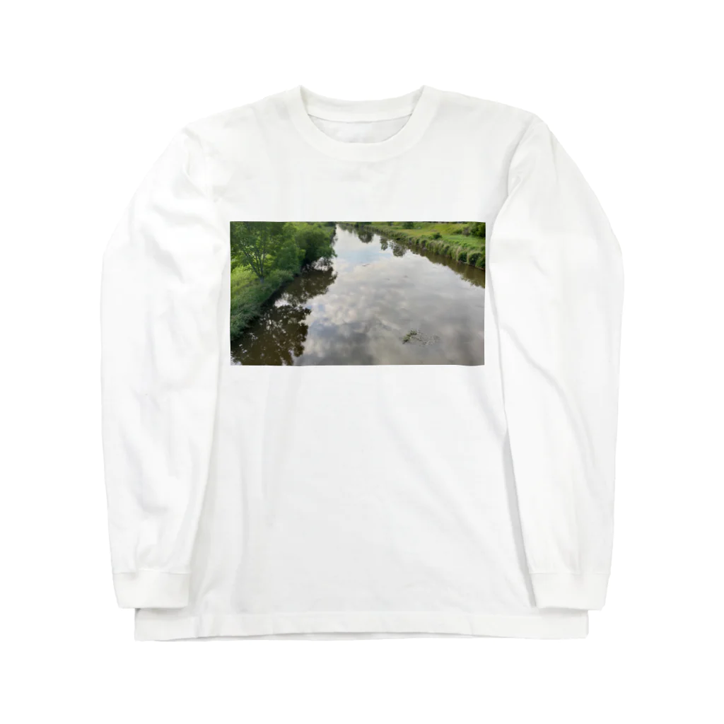 日常をのぞき見してみるの川面 夏の風景 Long Sleeve T-Shirt