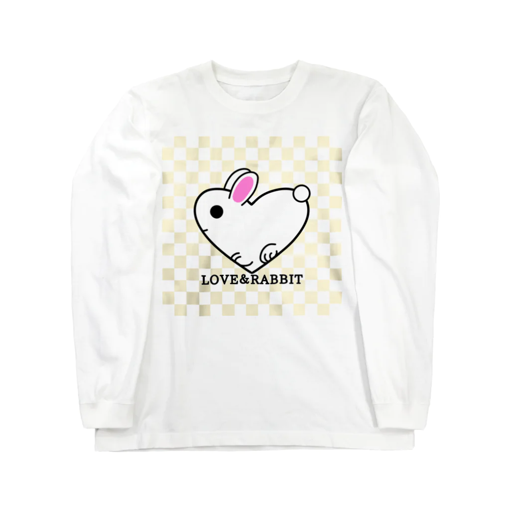 kazeou（風王）のLOVE＆RABBIT(市松)Y Long Sleeve T-Shirt