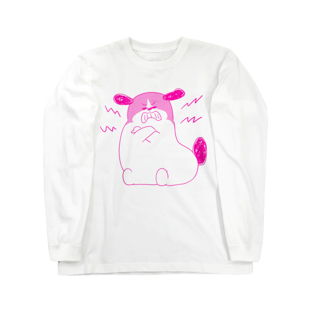 マツバラのもじゃまる歯ぎしり　濃いピンク Long Sleeve T-Shirt