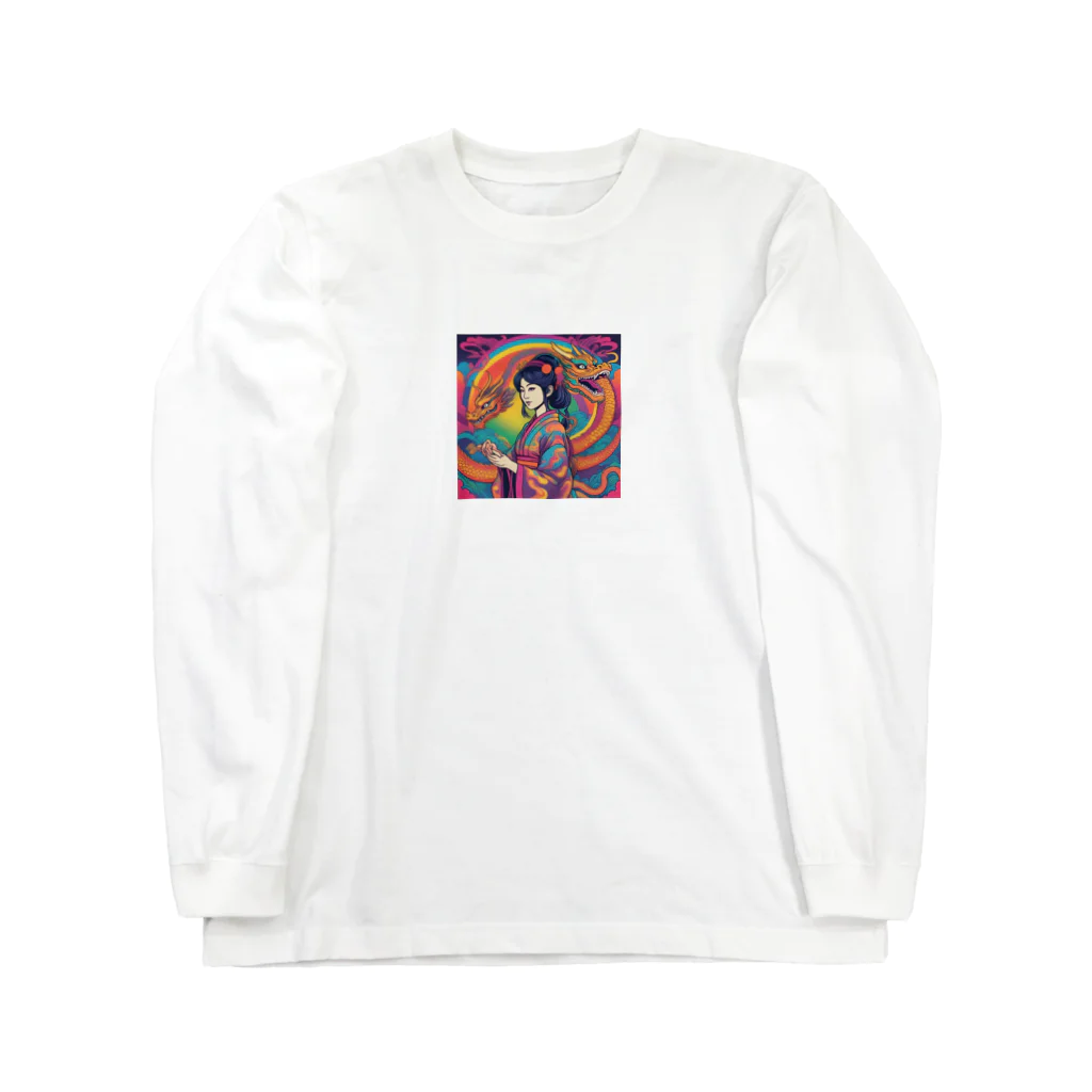 100万屋の百万屋の双竜と巫女グッツ Long Sleeve T-Shirt