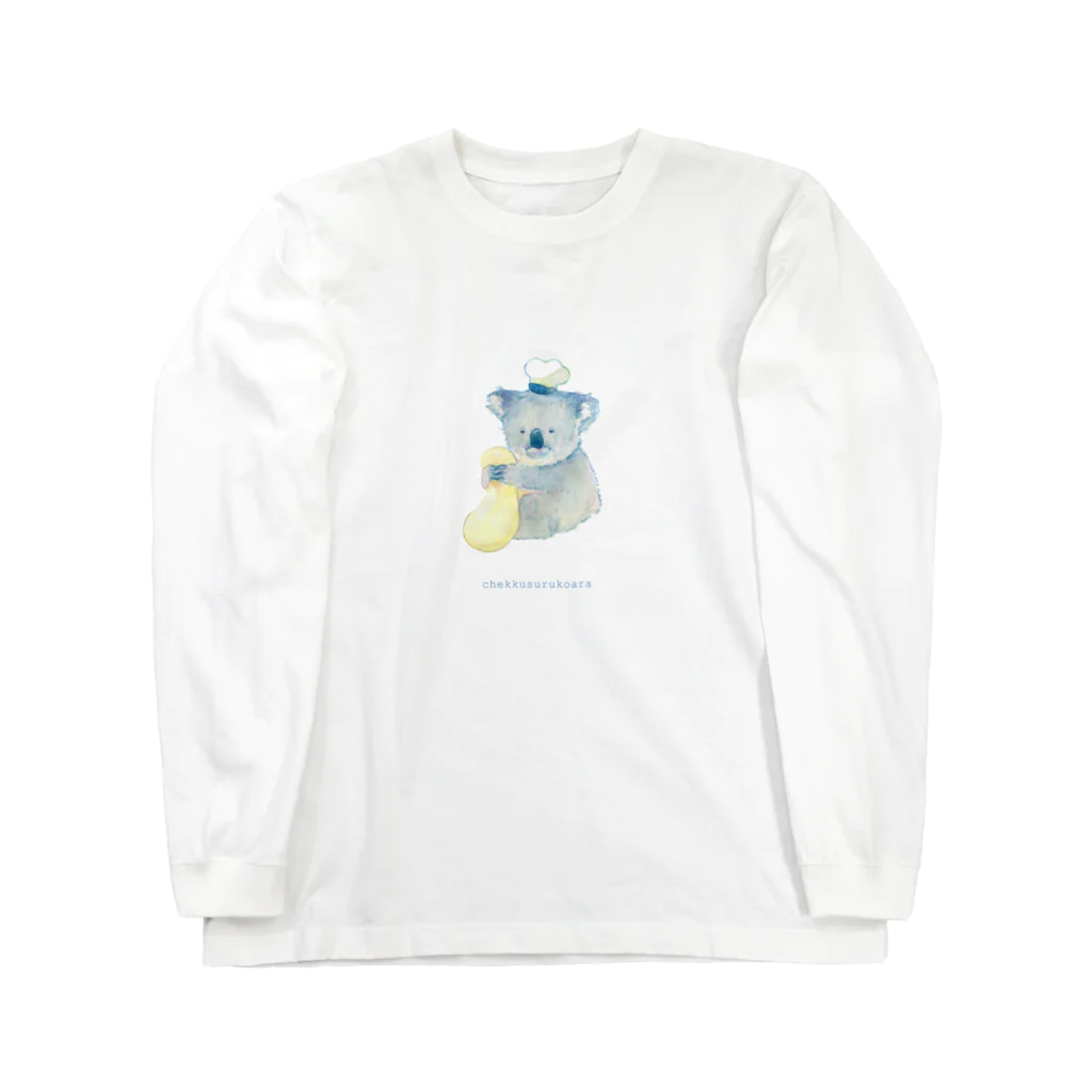 harappecoの生地のチェックするコアラ Long Sleeve T-Shirt