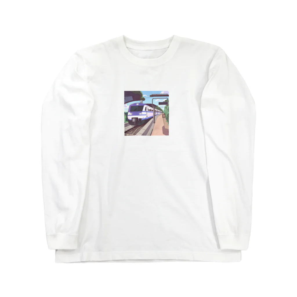 はまみるの軽快で洗練されたモダン鉄道 Long Sleeve T-Shirt