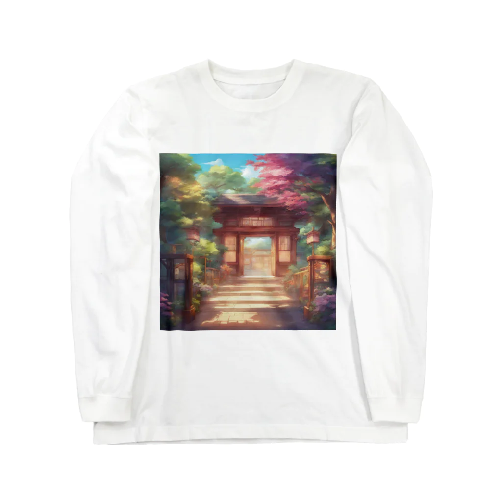 jampackの【風景】寺院 ロングスリーブTシャツ