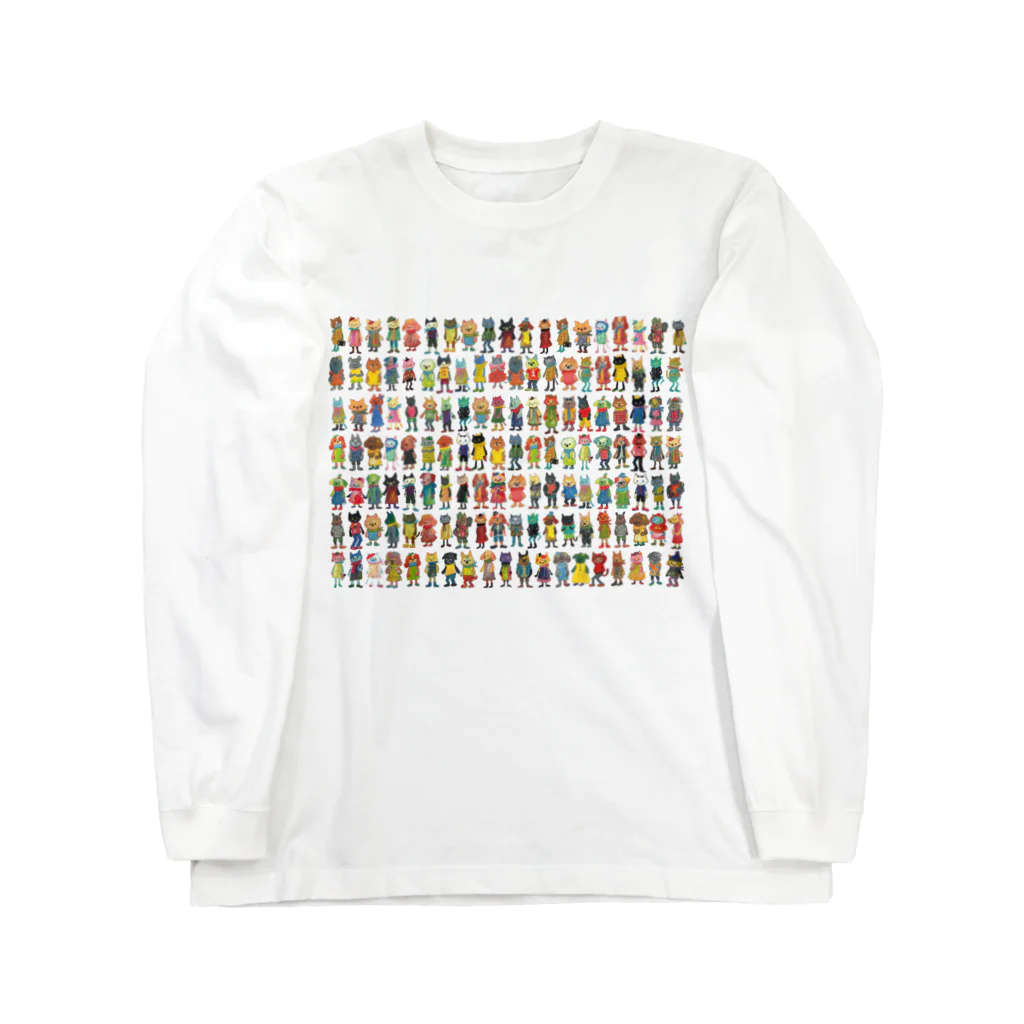 COULEUR PECOE（クルールペコ）のねこびとわんこびと Long Sleeve T-Shirt