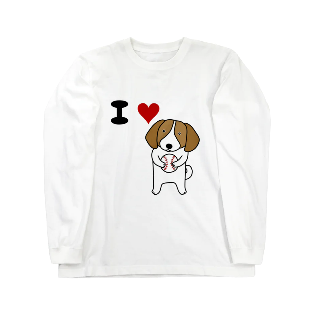 Mrs.Bean/ミセスビーンのボール拾ったワン Long Sleeve T-Shirt