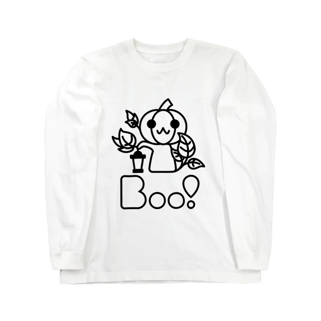 Boo!のBoo!(ジャックオーランタン) ロングスリーブTシャツ