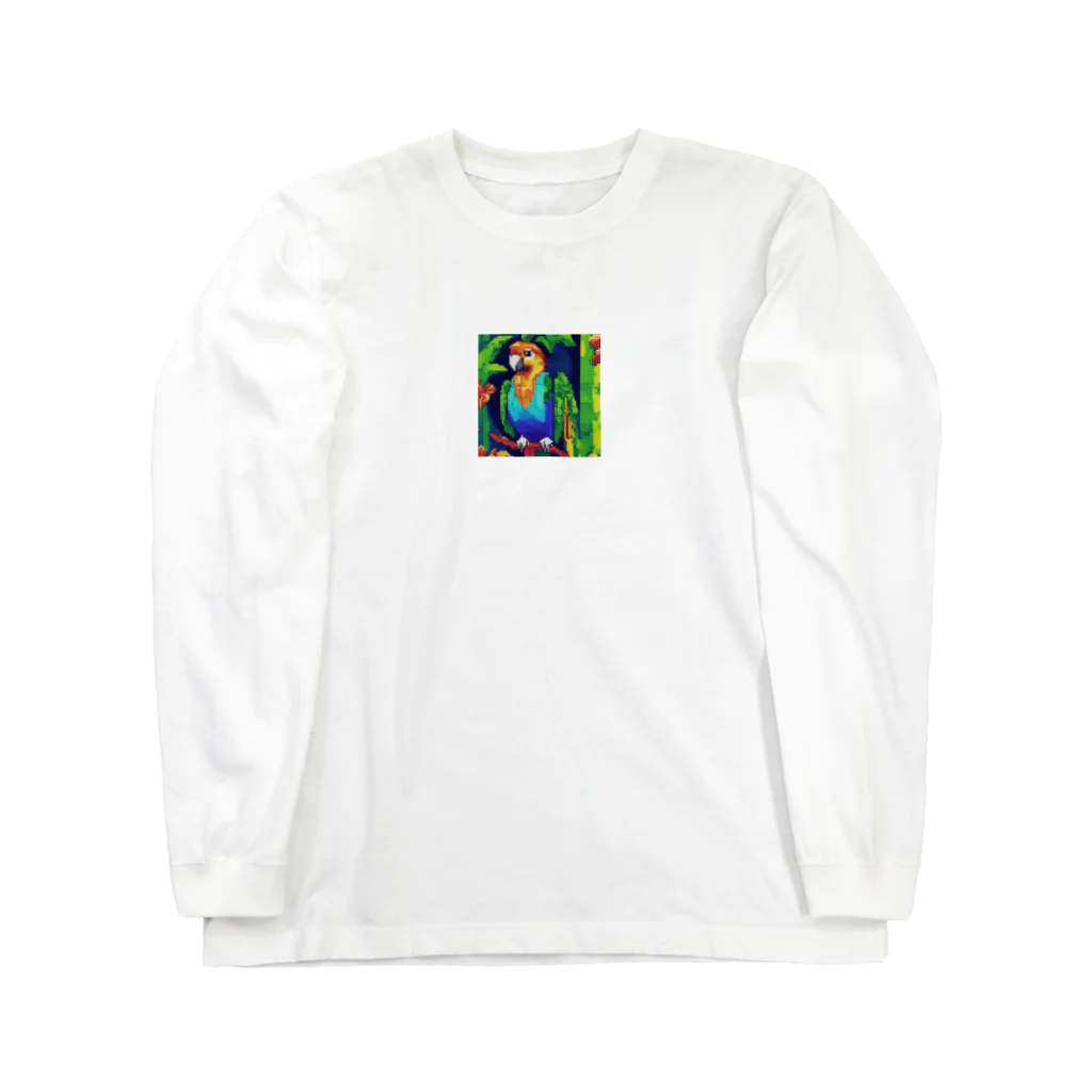 kazuminLANの🌈スパンコールオウム Long Sleeve T-Shirt