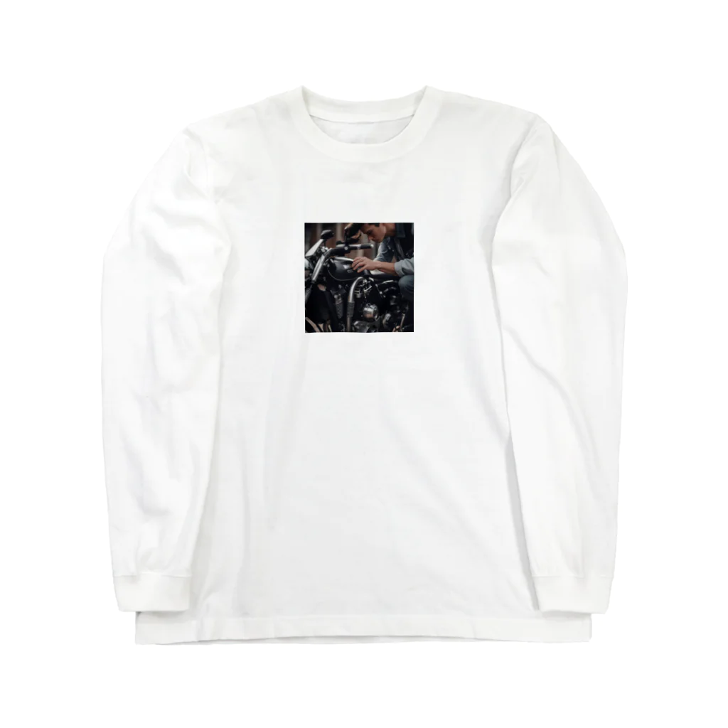 GROUND-WORKSのバイク整備 Long Sleeve T-Shirt