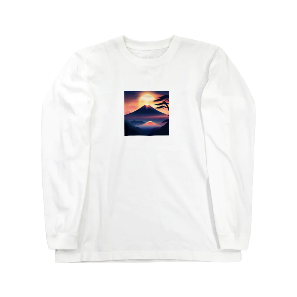 zoezoeの神秘的な富士山のイラスト Long Sleeve T-Shirt