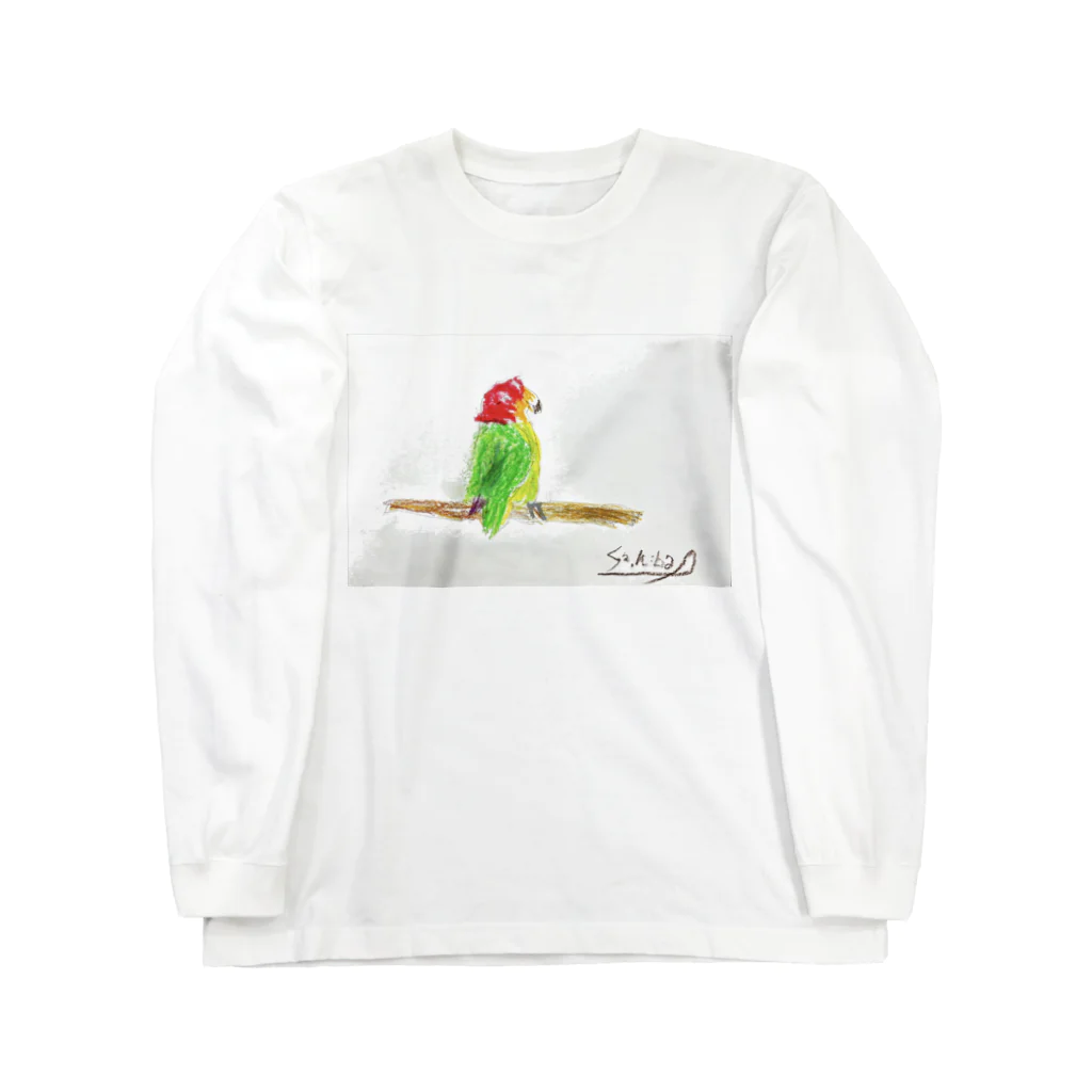 Creator_Dad-crocodileのカラフル　オウム ロングスリーブTシャツ