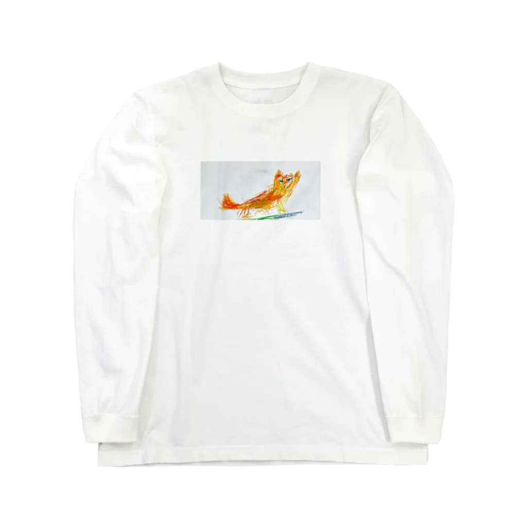 Creator_Dad-crocodileのキュートな子猫のイラスト ロングスリーブTシャツ