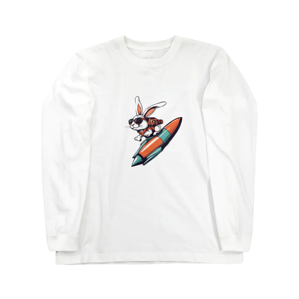 ロケットうさぎのロケットうさぎ　ミッション遂行 Long Sleeve T-Shirt