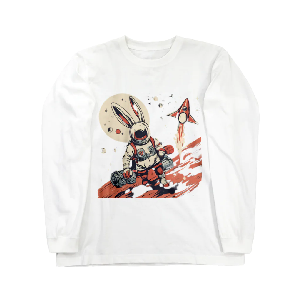 ロケットうさぎのロケットうさぎ　平和維持 Long Sleeve T-Shirt