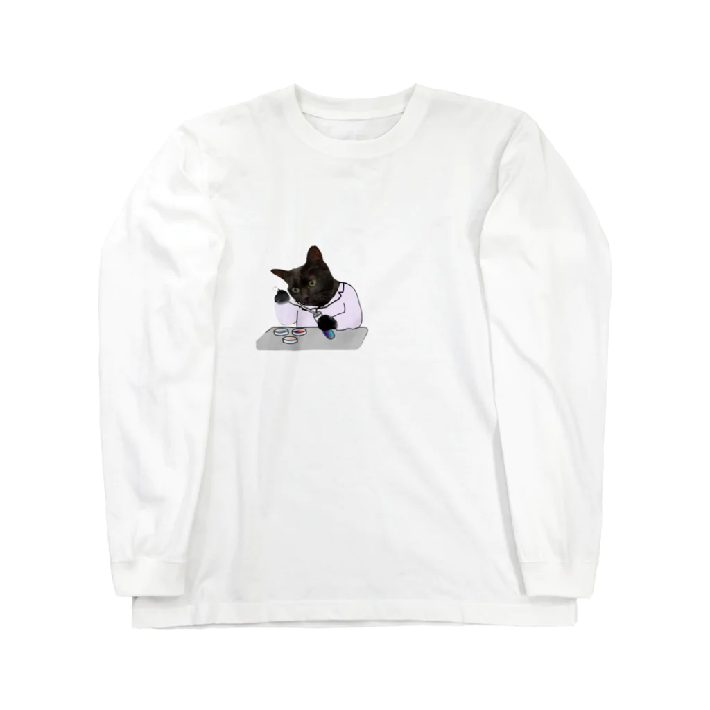 Parallel_merchの博士になった黒猫BIBI Long Sleeve T-Shirt