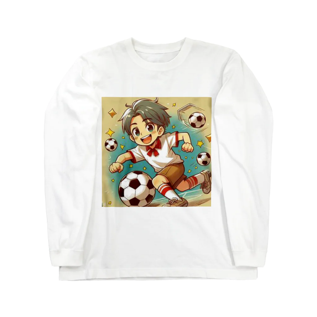 RYO14silviaの楽しくフットサルをプレイしている男の子 ロングスリーブTシャツ