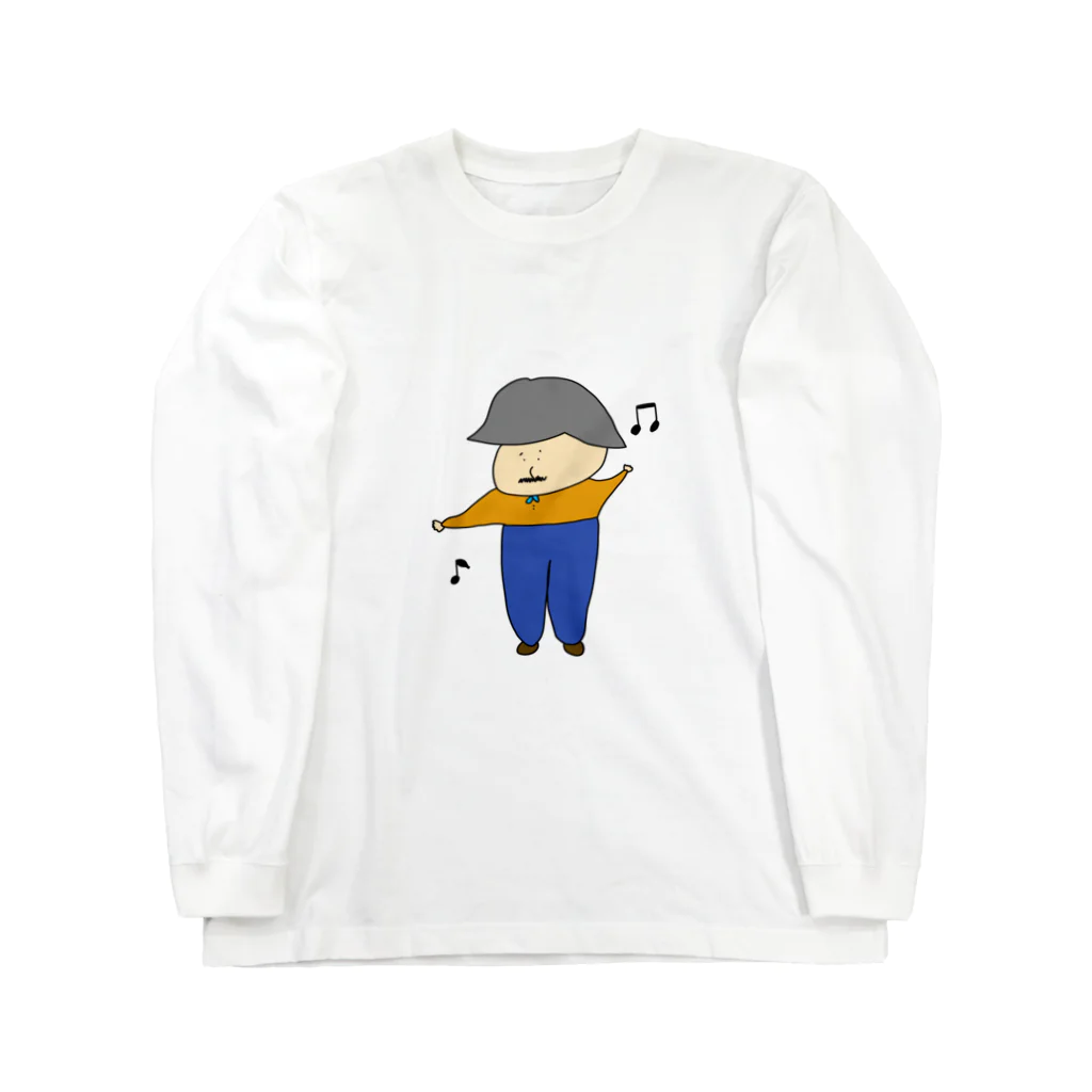 atsuage_ojisanの厚揚げおじさん (♪♫) ロングスリーブTシャツ