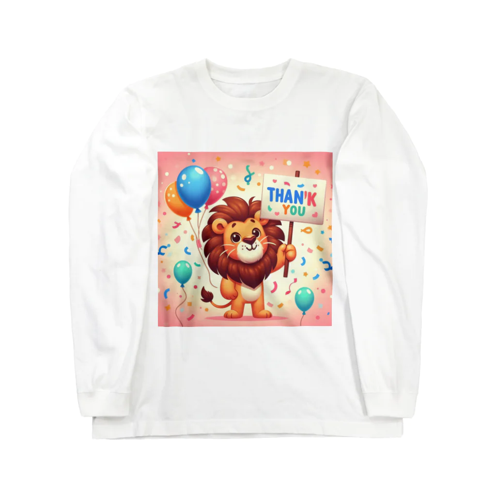 アニマルキャラクターショップのhappy Lion ロングスリーブTシャツ