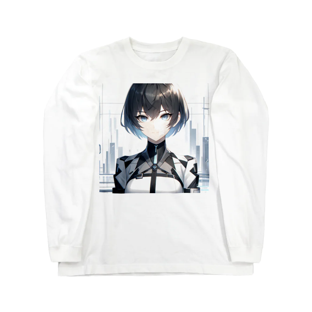 しんがんの未来的なAI美女 Long Sleeve T-Shirt