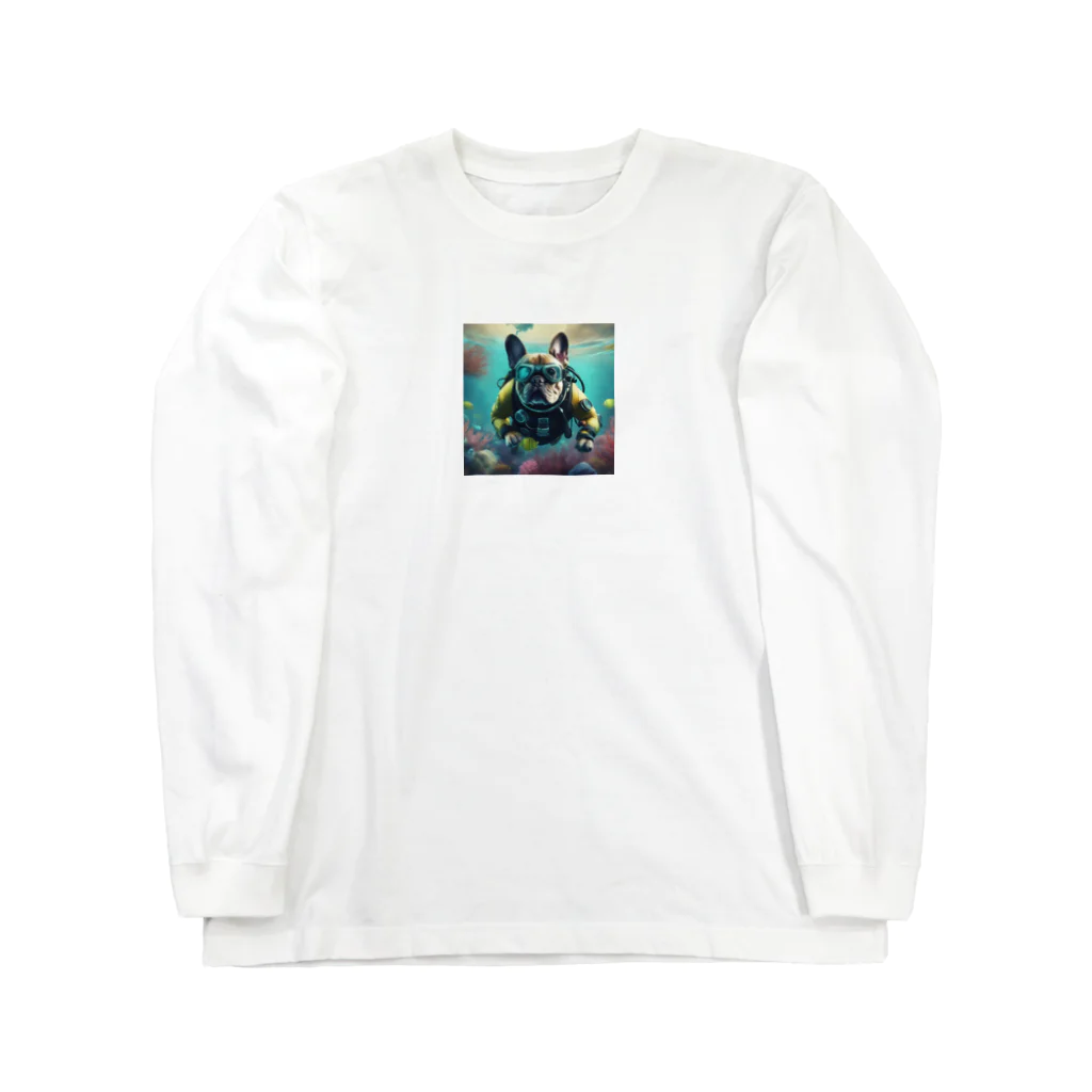 lovedogfamilly2の潜水士フレブルちゃん Long Sleeve T-Shirt