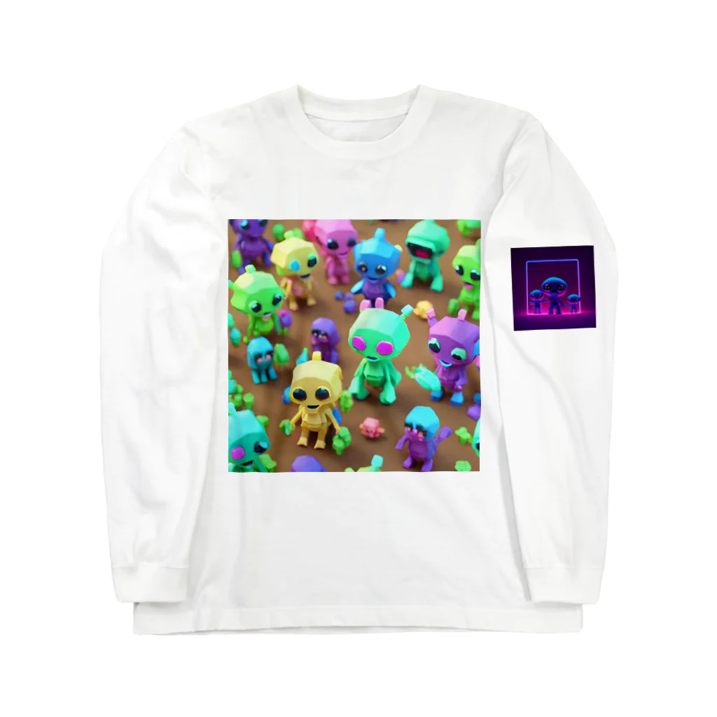 かんむりわっしーの集まれKAWAii宇宙人 Long Sleeve T-Shirt