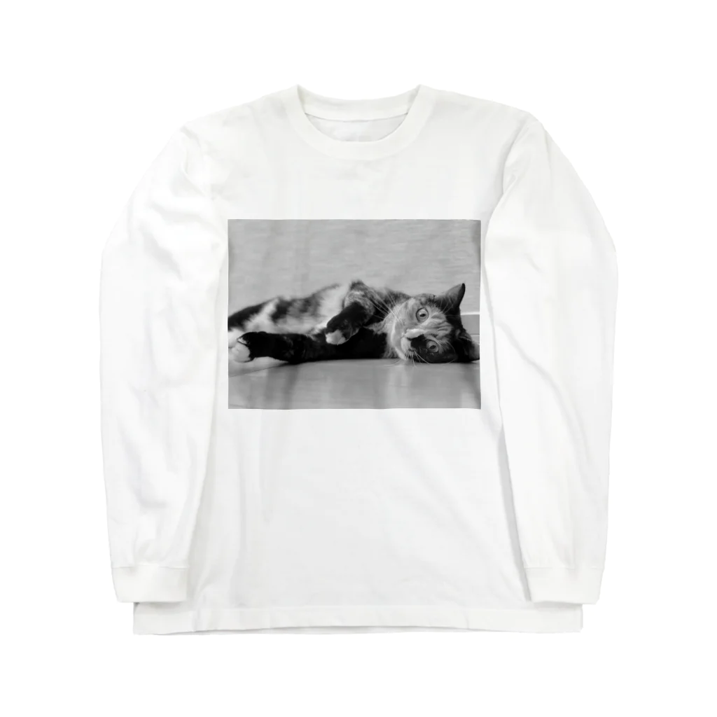 きじとら三姉妹の毎日の三毛猫みかん Long Sleeve T-Shirt