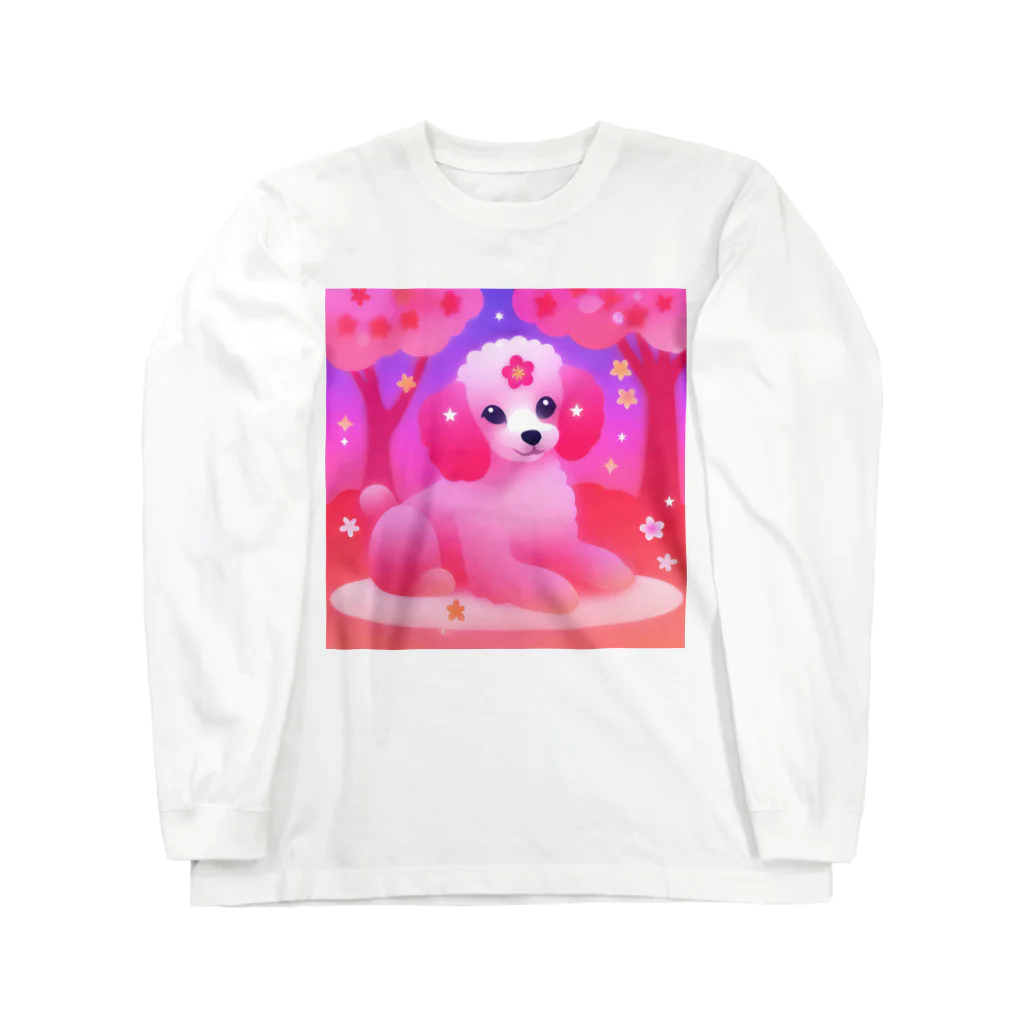 ふぇありぃているのお花見犬 Long Sleeve T-Shirt