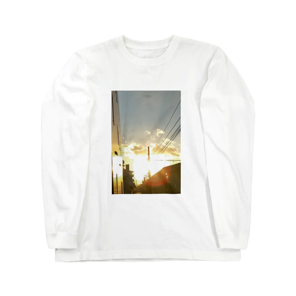 NANASHOPの夕暮れの街角 Long Sleeve T-Shirt