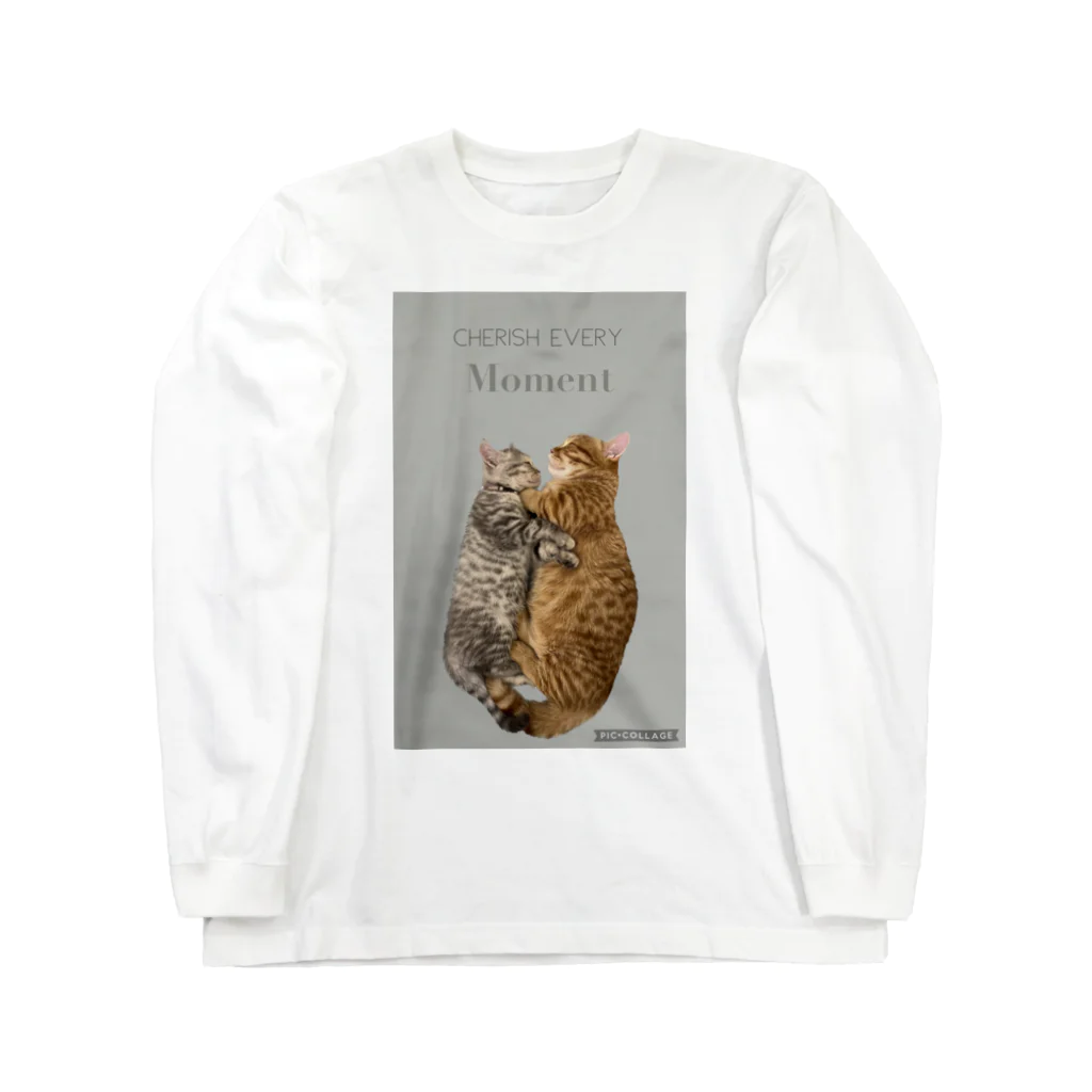 ねこもふ生活のラブラブぽちゃとぎん Long Sleeve T-Shirt