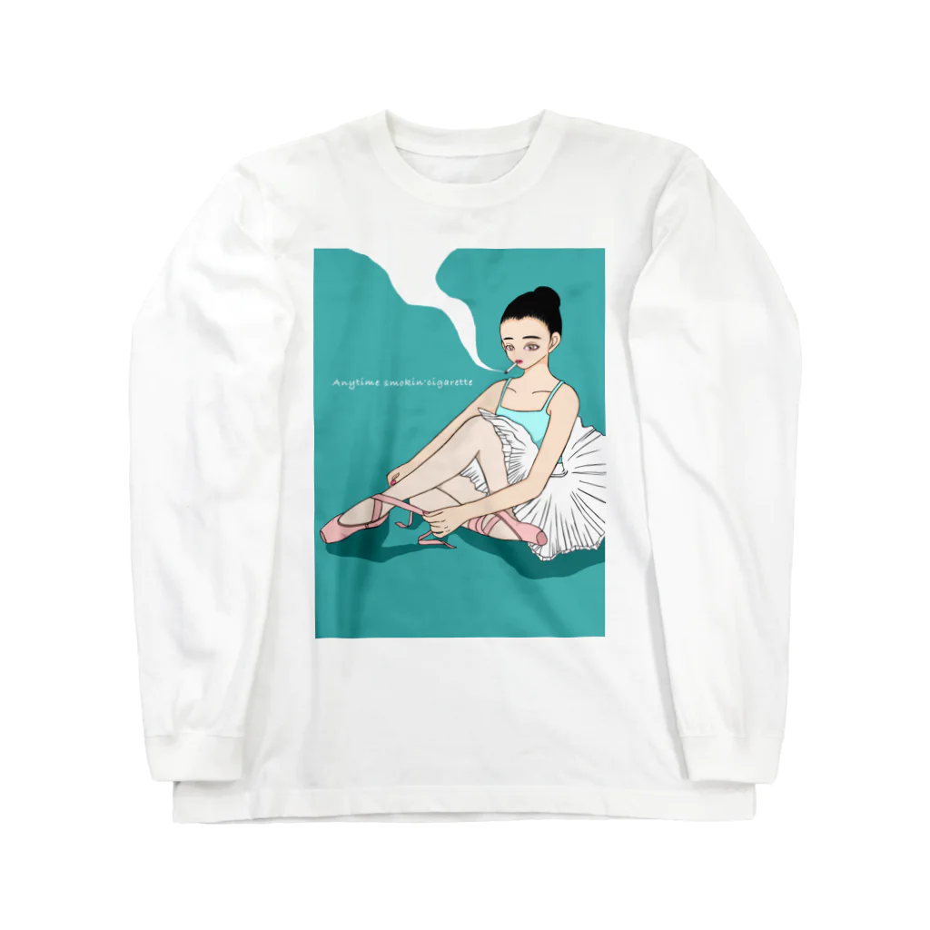 笑う動物のAnytime smokin' cigarette Long Sleeve T-Shirt