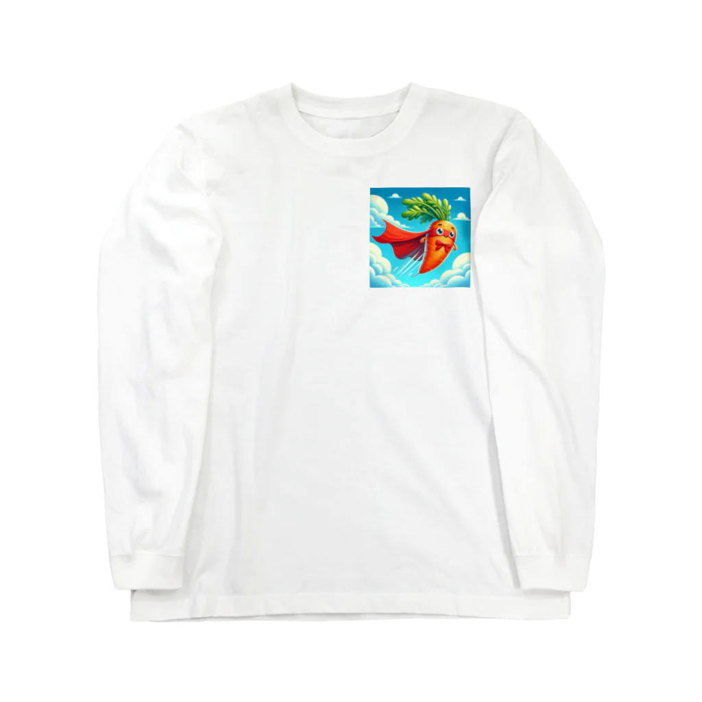 Atyatyuの人参マンマスコットグッズ Long Sleeve T-Shirt