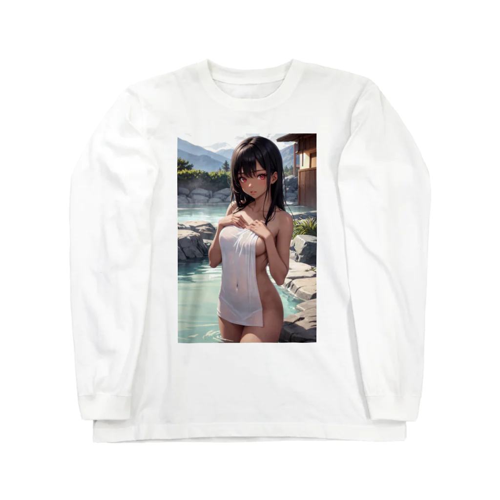 OPI_TT_RyumisVelnの褐色の女の子が贅沢な温泉でまったりと過ごしています。 Long Sleeve T-Shirt