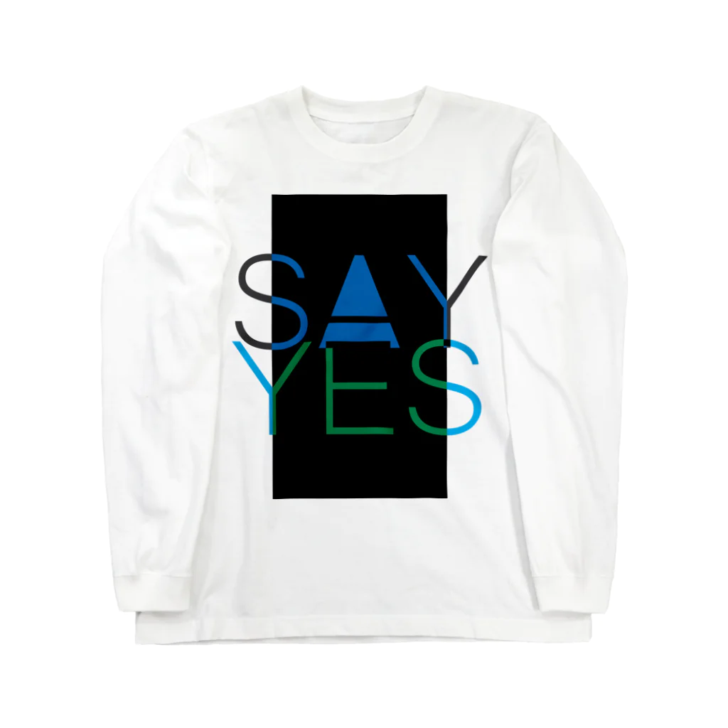 HugoDesignsのSay Yes! ロングスリーブTシャツ