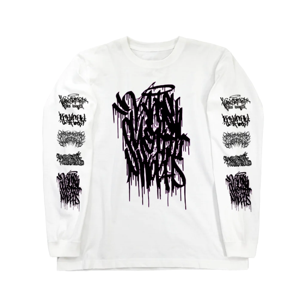 Vanishment This World（SUZURI限定販売）の【公式】背面無し-Vanishment This World 2024　ロゴ黒　 Long Sleeve T-Shirt