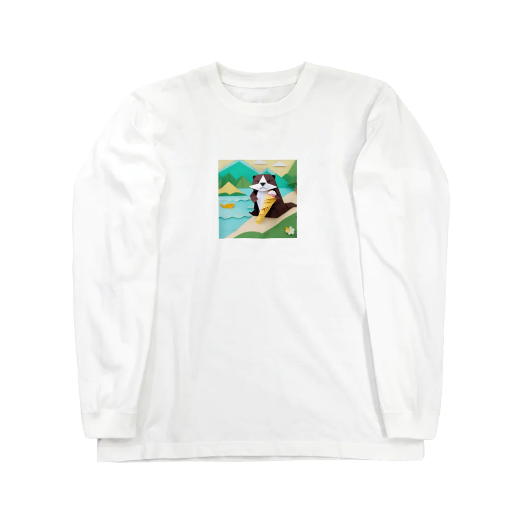 yumiceのice meets オリガミカワウソ Long Sleeve T-Shirt