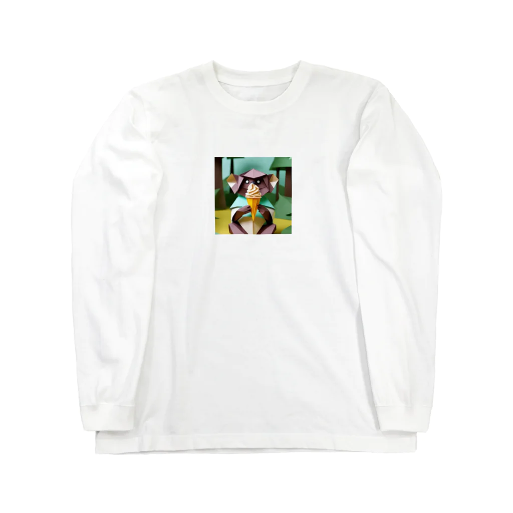 yumiceのice meets オリガミマーモセット Long Sleeve T-Shirt