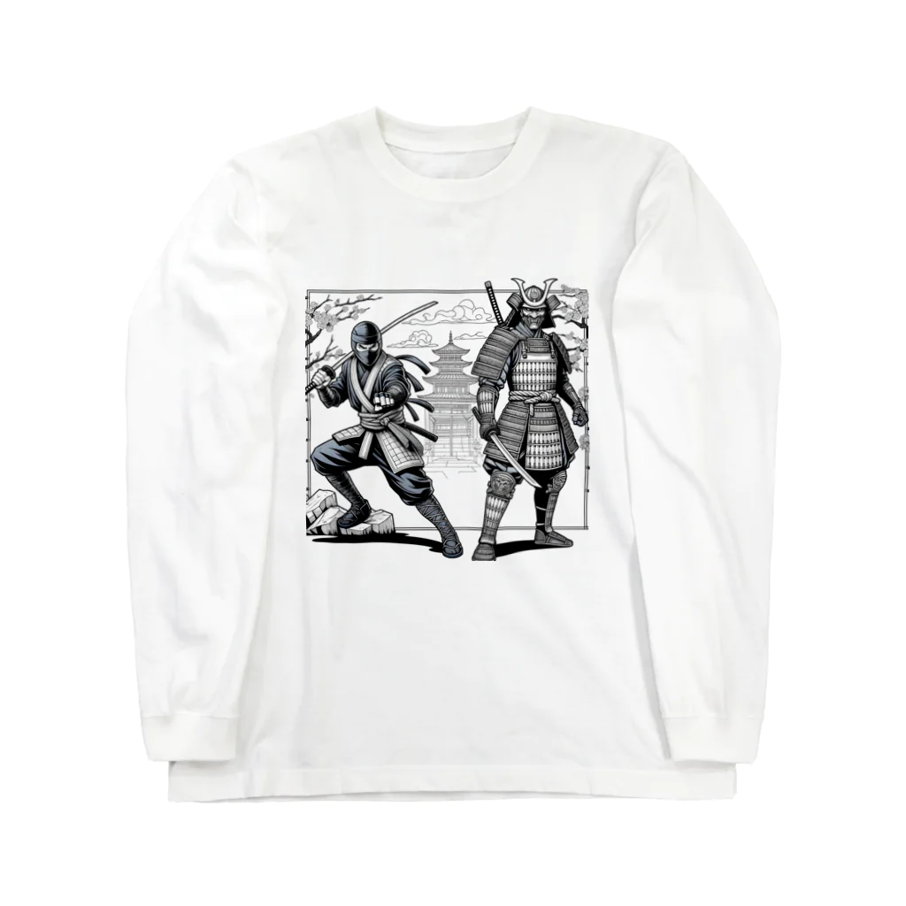 マイティのninja & samurai Long Sleeve T-Shirt