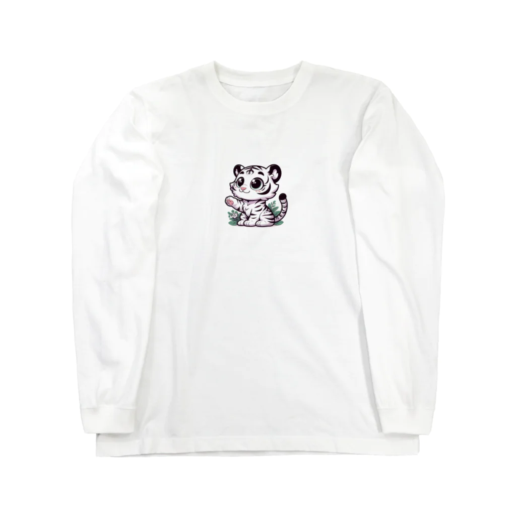 あにまるずのほわいとたいがー Long Sleeve T-Shirt