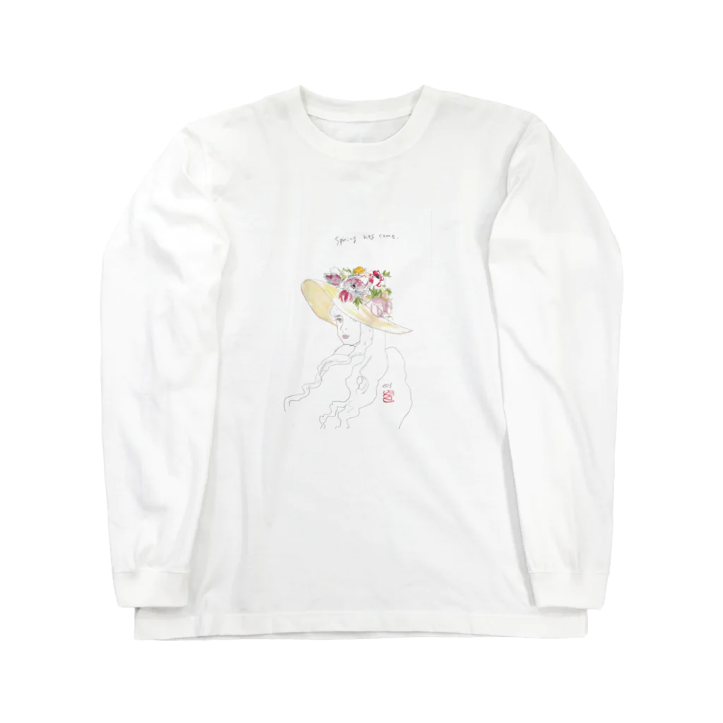 kukuri1957のお店のspring has come. ロングスリーブTシャツ