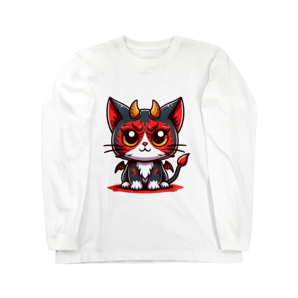 zuuu-の！結構強い悪魔にゃんこ！ ロングスリーブTシャツ