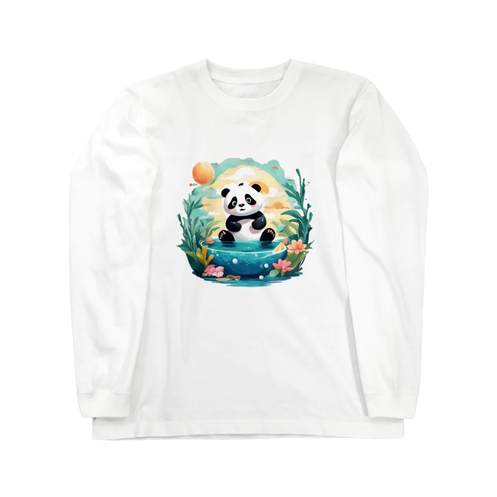 waterpandaの水辺のパンダ Long Sleeve T-Shirt