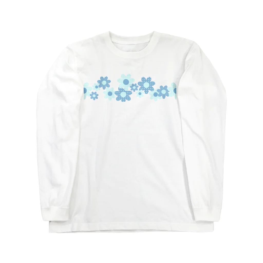 kazeou（風王）のレトロ風花(ドット)B透過 Long Sleeve T-Shirt