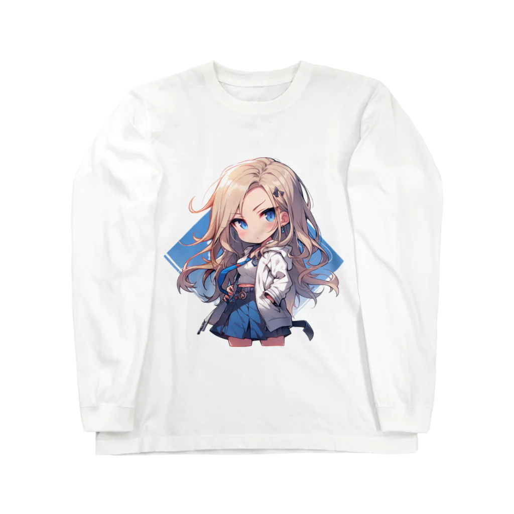 honoka_tの金髪ちびキャラ美少女 ロングスリーブTシャツ