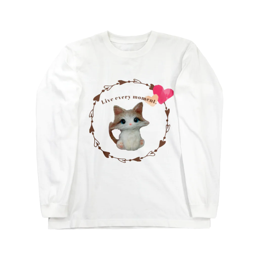 ʚ fuwari ɞのおすましパピ猫/ラグドール Long Sleeve T-Shirt