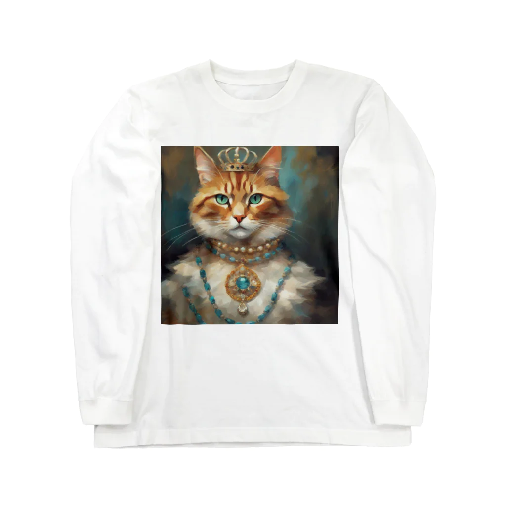 esmeralda64のパライバトルマリンの瞳の猫 Long Sleeve T-Shirt