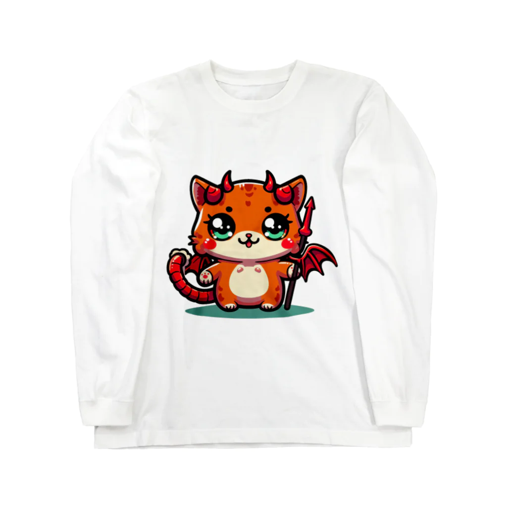 zuuu-の♪悪魔でかわいい猫の子♪ ロングスリーブTシャツ