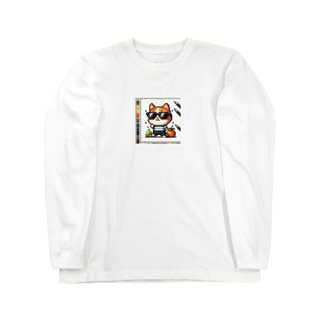 BinaryStoreのキャンバスネコ Long Sleeve T-Shirt