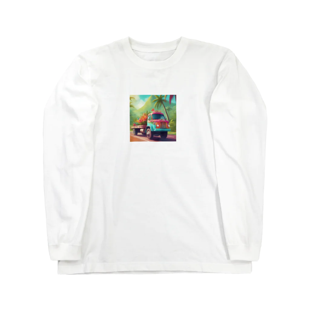 どうぶつやのハワイ　ピックアップトラック Long Sleeve T-Shirt