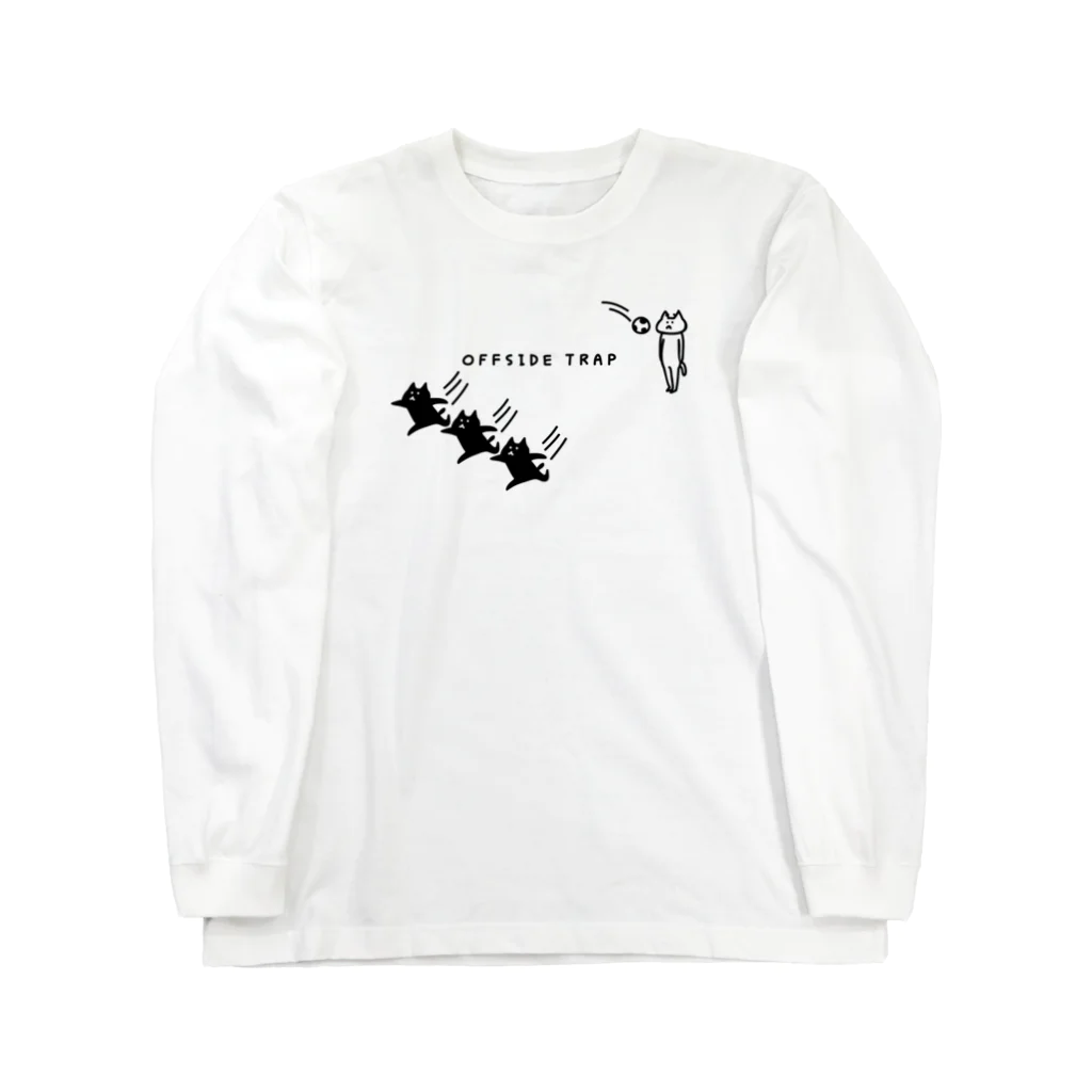 PokuStarのサッカー　オフサイドトラップ Long Sleeve T-Shirt