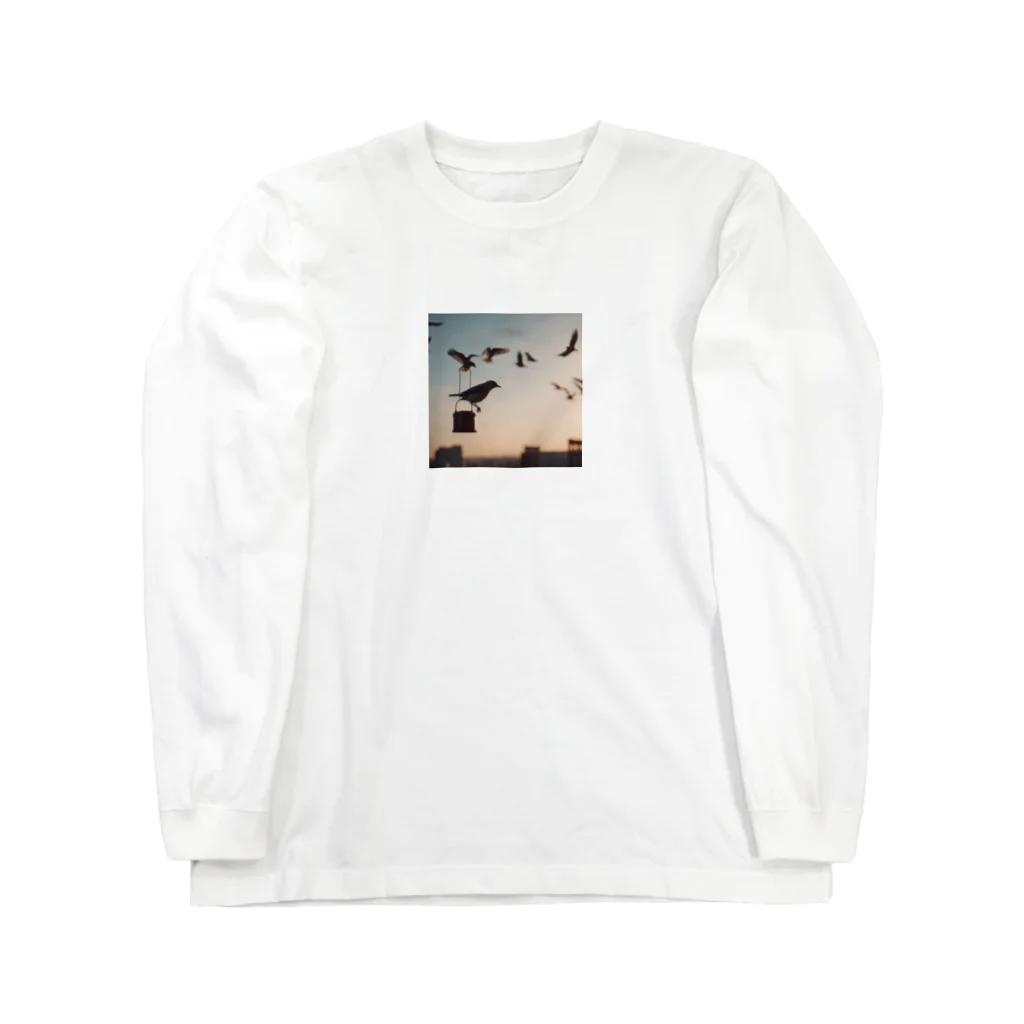 simaenaga234の夕方の鳥 Long Sleeve T-Shirt